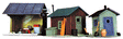 Trackside Shanties -- Kit - 3 Different Shacks-1