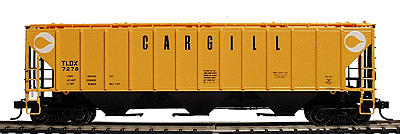 PROTO 2000 4427 PS2-CD High Side Covered Hopper - Assembled -- Cargill #7278 (yellow, black, billboard lettering)