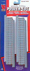 Power-Loc(tm) Track, Nickel Silver -- 9" Straight pkg(4)