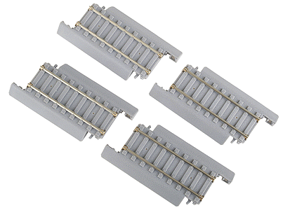 Power-Loc(tm) Track, Nickel Silver -- 3" Straight pkg(4)