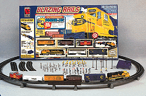 Blazing Rails Train Set w/Powered Loco