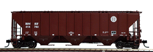 PROTO 2000 4427 PS2-CD 13 Rib High Side Covered Hopper - Assembled -- Burlington Northern Santa Fe #41783 (cross herald, Mineral red)