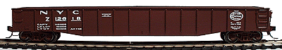 PROTO 2000 52' 6" Drop End Mill Gondola - Assembled, Single Car -- New York Central #712618 (Freight Car Red, Gothic lettering)