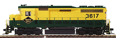 PROTO 2000 Diesel EMD GP30 Phase I Powered -- Reading #3617 (yellow, green, Diamond Herald)