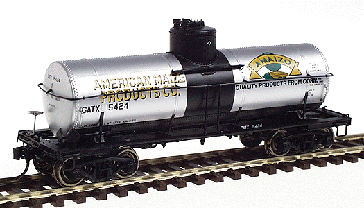 Proto 2000 8,000 Gallon Tank Car - Assembled -- GATX (American Maize Products) #15424 (black)