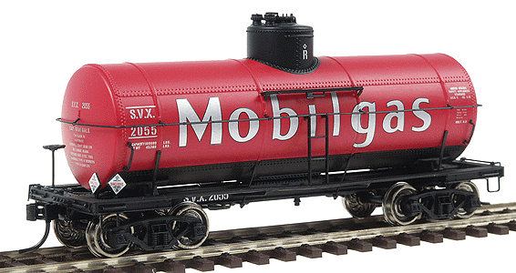 PROTO 2000 10,000 Gallon Tank Car - Assembled -- SVX Mobilgas #2055 (red w/silver lettering)