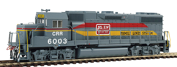 EMD GP38-2 88" Nose - Standard DC - PROTO 2000(R) -- Clinchfield #6003 (gray, red, yellow "Family Lines")