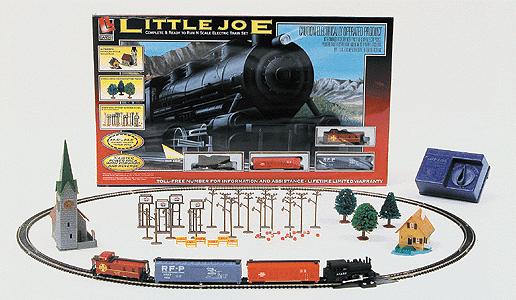Steam Freight - Little Joe -- Santa Fe 0-6-0, 2 Cars Caboose, 19-1/2 x 24-1/2 Nickel Silver Oval, Pwr Pk