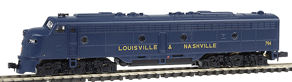 EMD E8/9A - Standard DC - PROTO N(TM) -- Louisville & Nashville #794 - No Mars Light (blue)