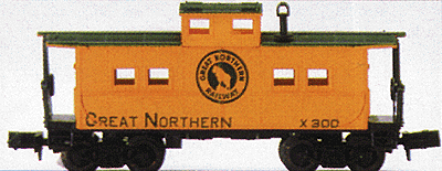 Center-Cupola Steel Caboose -- Great Northern (orange)