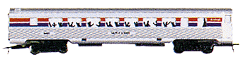 60' Streamlined Coach w/Lights -- Amtrak(R) Phase I