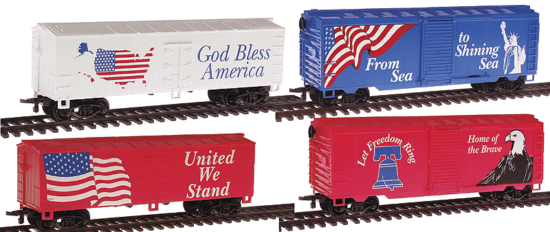 Patriotic Pride Freight Car 4-Pack