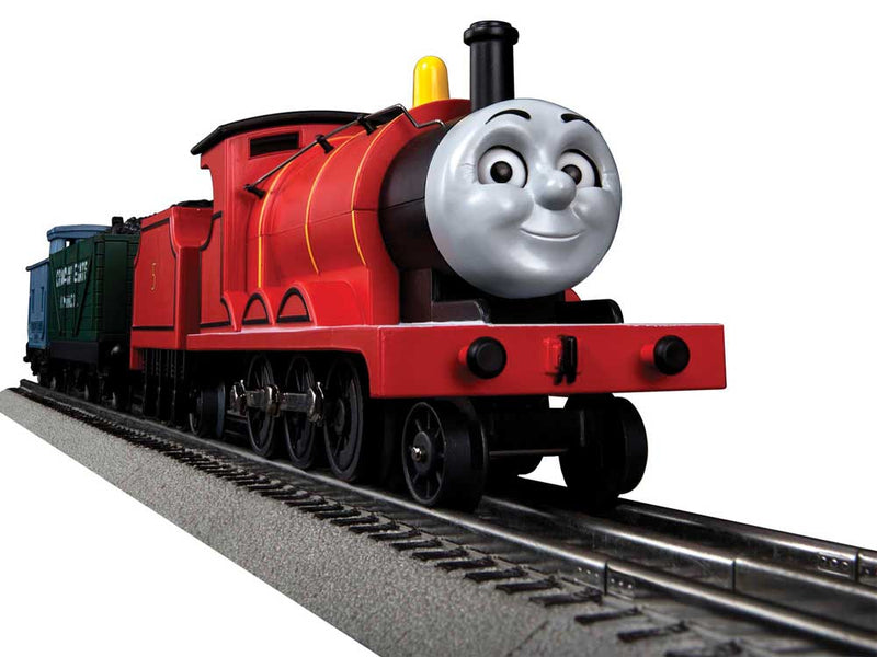 James Train Set with LionChief Bluetooth Control - Thomas & Friends -- James (red), 2 Cars, O-36 FasTrack(R) Circle, Remote Controller-1