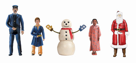 Polar Express - Figures pkg(5) -- Conductor, Hero Boy, Snowman, Hero Girl and Santa Claus