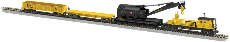 Pennsylvania Railroad Wreck Train Add-On Car Set with Crane - American Flyer -- Pennsylvania Railroad