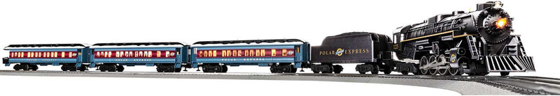 The Polar Express 15th Anniversary Passenger Set - 3-Rail - LionChief Bluetoot -- Polar Express 2-8-4 Berkshire, 3 Cars, FasTrack Oval, Accessories-1