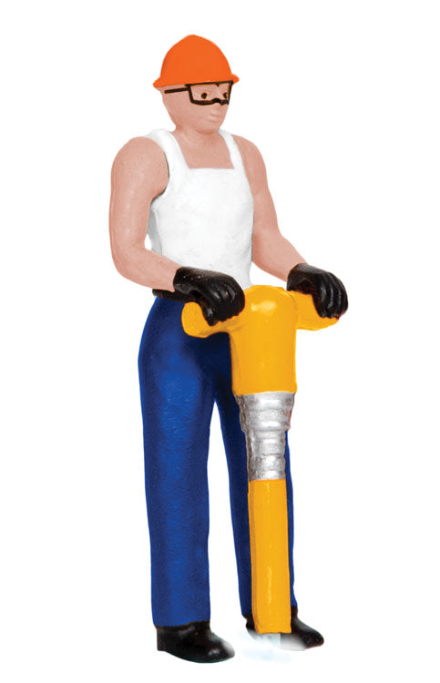 Man with Flashing Jackhammer Lighted Figure