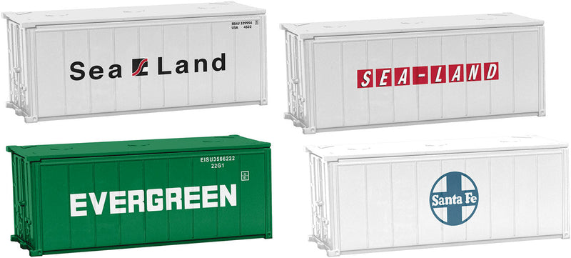 20' Shipping Container 4-Pack -- Set A