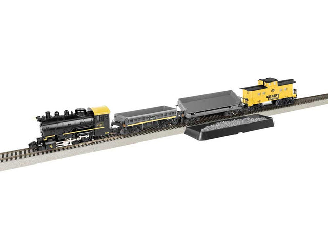 Gilbert Gravel Docksider Set - FlyerChief Sound & Control - American Flyer -- 0-6-0, 3 Cars, FastTrack Oval, Power Pack, Remote Controller