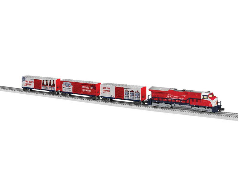 Budweiser Train Set - 3-Rail - LionChief(R) Sound and Control -- ET44AC, 3 Cars, FasTrack(R) Oval and Contoller