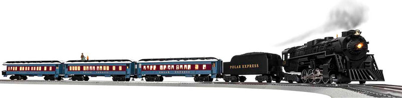 Polar Express(TM) Train Set - 3-Rail - LionChief with Bluetooth Control -- Locomotive #1225 and 3 Cars, FasTrack Oval, Power Supply
