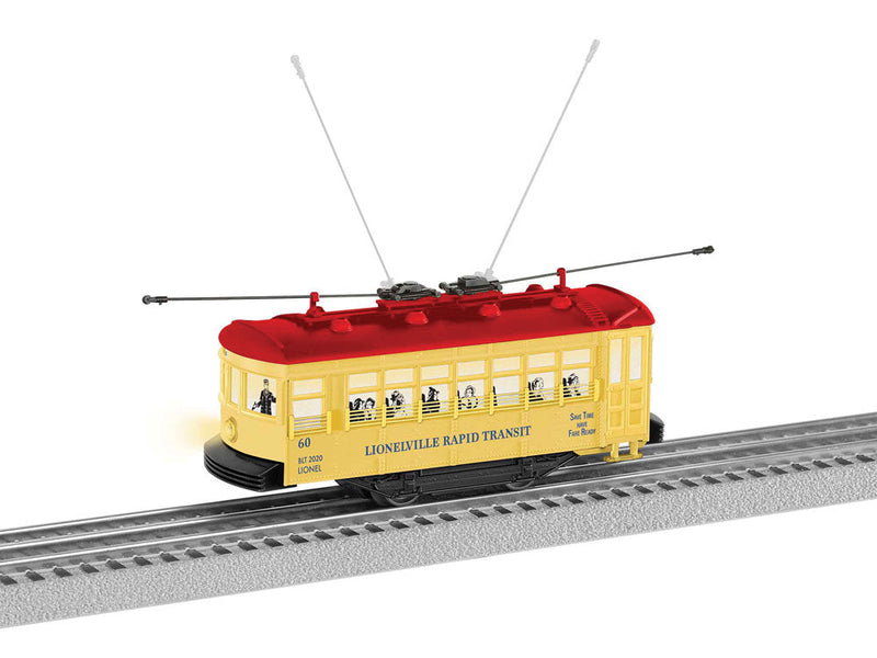 Trolley - 3-Rail - Conventional -- Lionelville (yellow, red)