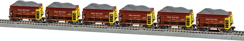 Taconite Car 6-Pack - Ready to Run -- Great Northern Set A (Boxcar Red, yellow)