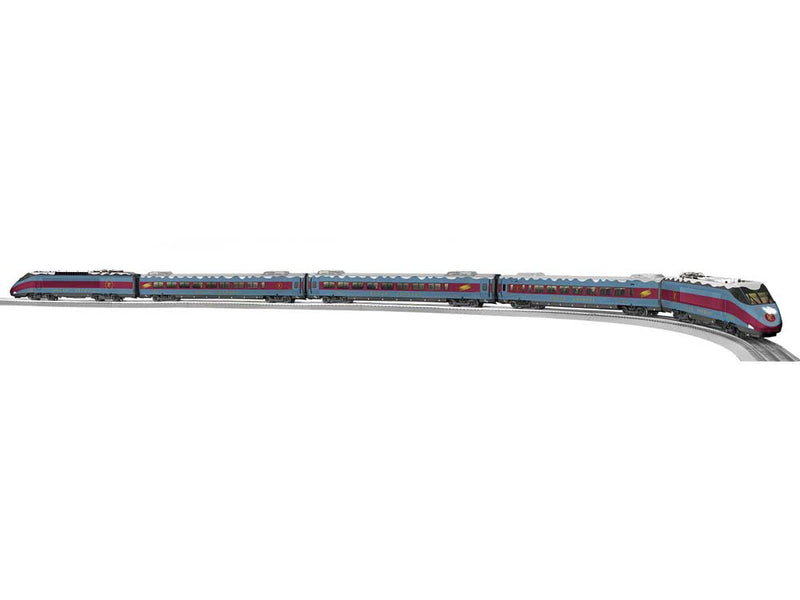 The Polar Express High-Speed Train-Only Set - Legacy Sound and Control -- 2 Locomotives, 3 Cars (blue, red)