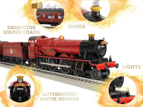 Harry Potter Hogwarts Express - 3-Rail - LionChief 5.0 Bluetooth Sound and Con -- 4-6-0 Locomotive, 3 Cars; FastTrack(R) Oval, Power Pack, Remote-3