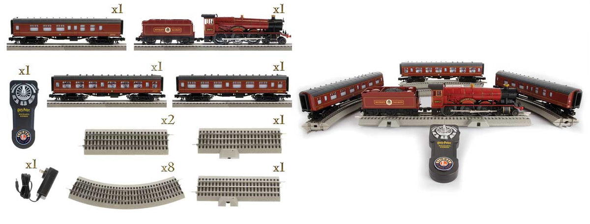 Harry Potter Hogwarts Express - 3-Rail - LionChief 5.0 Bluetooth Sound and Con -- 4-6-0 Locomotive, 3 Cars; FastTrack(R) Oval, Power Pack, Remote-8
