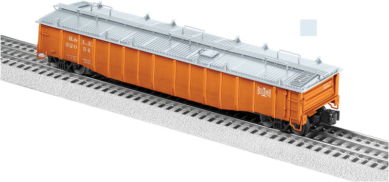 Pullman PS-5 Covered Gondola - 3-Rail - Ready to Run -- Bessemer & Lake Erie 32054 (orange, silver)