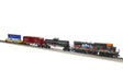 Graffiti Freight Train Set - 3-Rail - LionChief Sound & Control -- Dash-8 Locomotive, 3 Cars; FasTrack Oval, Power Pack, Remote Controller