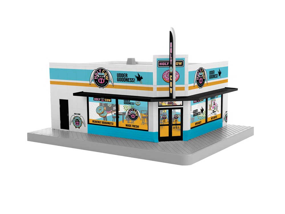 Donuts & Coffee Shop - Lighted -- Assembled - 10-3/8 x 8-3/8 x 6-1/4"  26.4 x 21.3 x 15.9cm