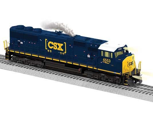 Scale EMD SD70MAC - 3-Rail w/Legacy RailSounds, Control & Smoke -- CSX #4553 (blue, yellow, Boxcar Logo)