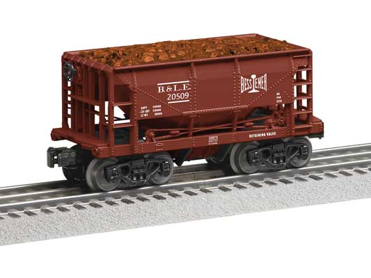 Ore Car 6-Pack - 3-Rail - Ready to Run -- Bessemer & Lake Erie Set #2