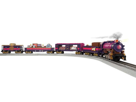 Willy Wonka & The Chocolate Factory Set - 3-Rail - LionChief Bluetooth 5.0 -- 0-8-0 w/Sound, 3 Cars, FasTrack Oval, Remote Controller-1