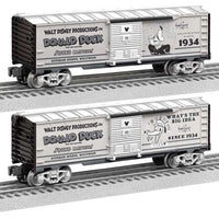 Steel Boxcar - 3-Rail - Ready to Run -- Disney 100 Donald Duck Vault Moments (gray, black, white)