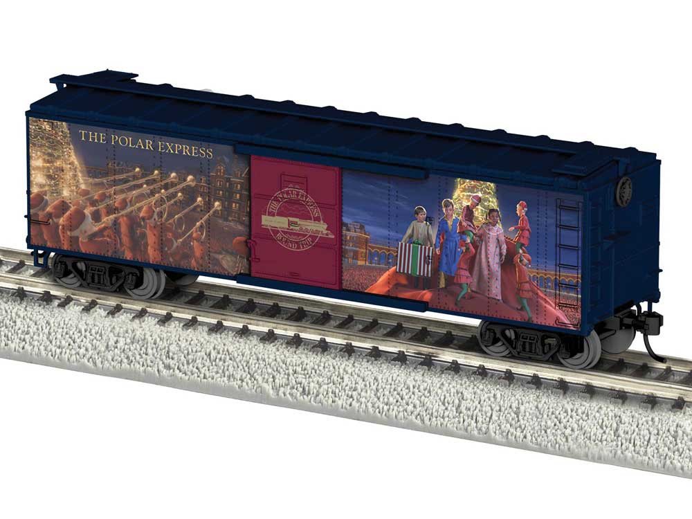 40' Steel Boxcar - Ready to Run -- Polar Express (blue, red, black)-2