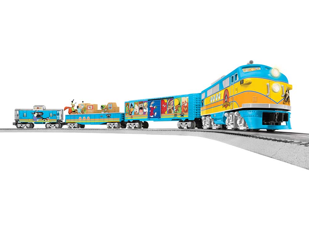 Lookey Tunes Train Set - 3-Rail - Sound & Control LionChief -- EMD FT, 3 Cars; O-36 FasTrack(R) Oval, Power Pack, Remote Controller-1