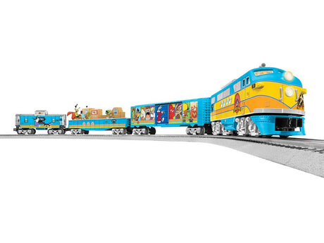 Lookey Tunes Train Set - 3-Rail - Sound & Control LionChief -- EMD FT, 3 Cars; O-36 FasTrack(R) Oval, Power Pack, Remote Controller-1