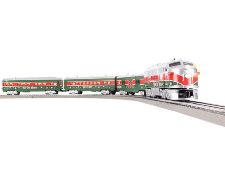 Sleigh Bell Limited Passenger Set - 3-Rail - Lionchief Sound and Control -- EMD FT-A, 3 Cars, FasTrack Oval, Controller, Remote-1