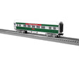13" Streamlined Coach - Lighted - Ready to Run - 3-Rail -- Christmas #12023 (silver, green, red)