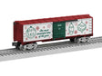 Steel Boxcar with Christmas Music - 3-Rail - Ready to Run -- Christmas 2024 (white, red, green)