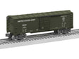 Steel Boxcar - 3-Rail - Ready to Run -- U.S. Army #8250 (olive, white, USATC Logo)