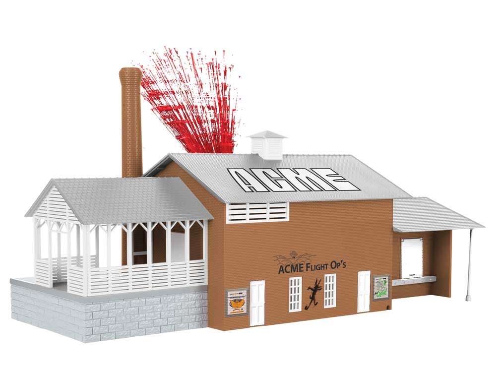 ACME Dynamite Factory with Simulated Fire & Smoke -- Assembled - 19-3/8 x 8-5/16 x 6-5/8"  49.2 x 21.1 x 16.8cm-2