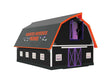 Halloween Haunted Barn with Blinking Lights -- Assembled - 16-1/2 x 18-3/4 x 9-1/2"  41.9 x 47.6 x 24.1cm