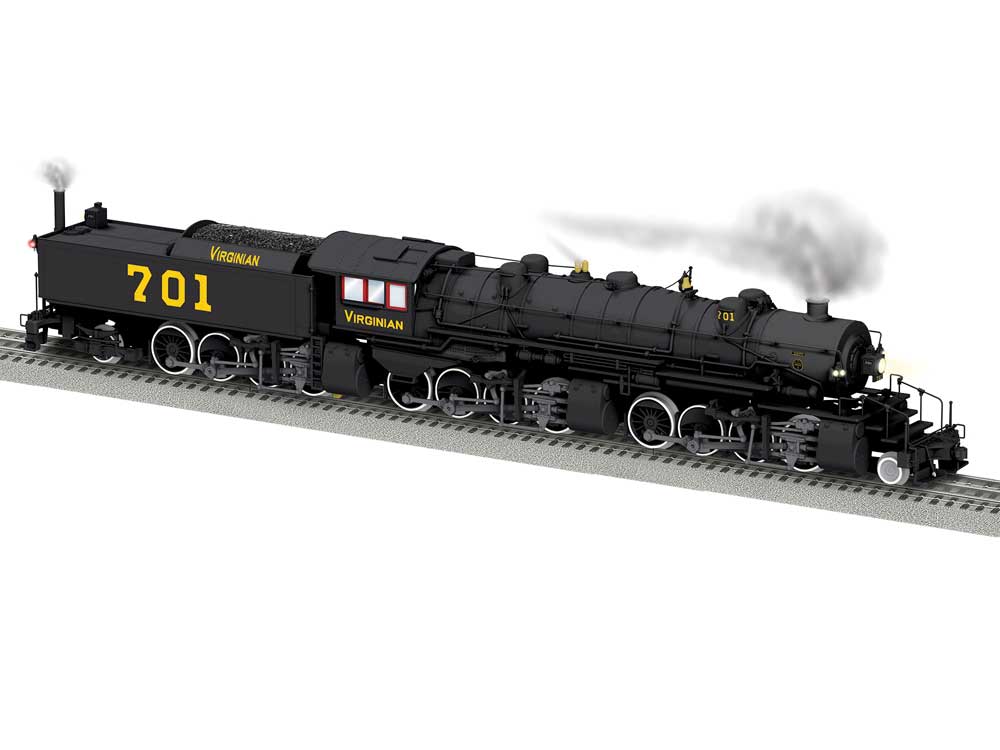2-8-8-8-2 Triplex - 3-Rail w/Legacy Sound, Control & Smoke - Vision -- Virginian #701 (black, yellow)