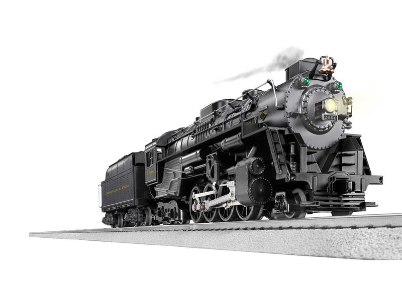 2-8-4 Berkshire - 3-Rail w/Sound & LionChief(R) 2.0 Remote & Bluetooth -- Chesapeake & Ohio #2696 (black, graphite)