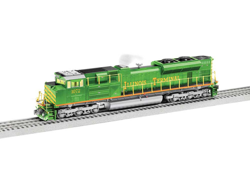 EMD SD70ACe - 3-Rail w/Legacy Sound, Control & Smoke -- Norfolk Southern #1072 (Illinois Terminal Heritage; green, yellow, silver)