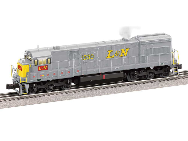 GE U28C - 3-Rail - Legacy Sound and Control -- Louisville & Nashville #1530 (gray, yellow, red)